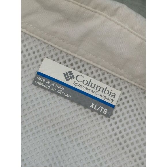 Columbia PFG white short sleeve button up fishing shirt - XL - Picture 4 of 9